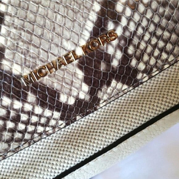 MICHAEL KORS JULIA Python Print Convertible Handbag - Picture 5 of 15